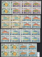 Delcampe - Jordan 1974 Red Sea Fish SG 1035-45 Set/11 In MNH Blocks/4 - Scarce Thus. (SG £104.00). - Jordanie