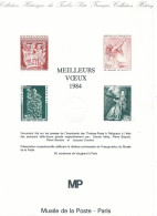 Delcampe - Meilleurs Voeux 1984 - Collection Historique Du Timbre-Poste Français - Documents De La Poste