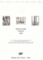 Delcampe - Meilleurs Voeux 1985 - Collection Historique Du Timbre-Poste Français - Documents De La Poste