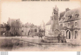 80 - CRECY EN PONTHIEU - S17513 - La Place Et Les Monuments - - Crecy En Ponthieu