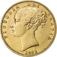 Grande-Bretagne, Victoria, Sovereign, 1861, Londres, Union Shield, Or, SUP - 1 Sovereign