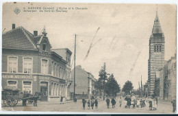 Merksem - Merxem - ( Antwerpen ) - De Kerk En De Steenweg - Café De Vogelenzang - 1916 - Antwerpen