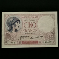 BILLET CIRCULE  5 FRANCS 15 9 1932 TYPE 1917 VIOLET FEMME CASQUEE / FRANCE - 5 F 1917-1940 ''Violet''