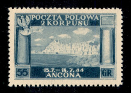 Corpo Polacco - 1946 - 55 Groszy (6A) - Gomma Integra - Ottimamente Centrato - Cert. AG - Other & Unclassified