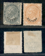 Levante - Emissioni Generali - 1874 - 5 Cent Estero (3) Con Angoli Carenti In Basso + 10 Cent Estero (4) Con Dentellatur - Other & Unclassified
