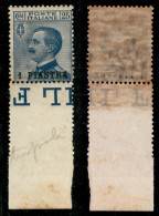 Costantinopoli - 1908 - 1 Piastra Su 25 Cent Michetti (11) Bordo Foglio - Soprastampa In Basso - Gomma Integra (200+) - Other & Unclassified