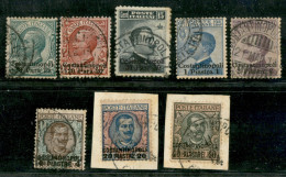 Costantinopoli - 1909/1911 - Soprastampati (20/27) - Serie Completa - Usati + I Due Alti Valori Usati Su Frammento - Other & Unclassified