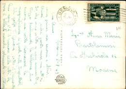 Posta Ordinaria E Storia Postale - Biennale Di Venezia 15 Lire (595) Isolato Su Cartolina Da Genova 5.7.49 Per Modena - Other & Unclassified