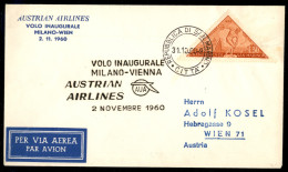 Servizi - 1960 (2 Novembre) - Milano Vienna (Pellegrini 1259) - Aerogramma Da San Marino - Other & Unclassified