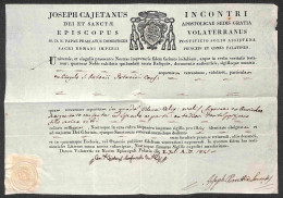 Prefilateliche E Documenti - Volterra 10.7.1815 - Bolla Stampata Con Sigillo A Rilievo - Other & Unclassified
