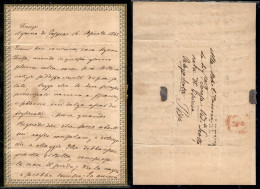 Prefilateliche E Documenti - Valentina - Lettera Da Firenze A Pisa Del 16.4.1843 - Interno Decorato Con Fregi In Oro - Other & Unclassified