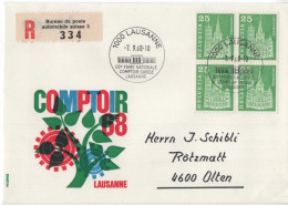 Delcampe - Switzerland Schweiz Helvetia 1968 FDC Foire Nationale COMPTOIR National Fair, Lausanne - FDC