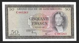 LUXEMBOURG - 50 FRANCS 1961 G.-D. CHARLOTTE - UNC / NEUF - Luxembourg