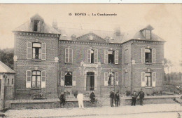 KO 6 -(80) BOVES - LA GENDARMERIE - BOVOIS , CYCLISTES   - 2 SCANS - Boves