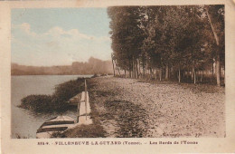 Delcampe - LE 21-(89) VILLENEUVE LA GUYARD - LES BORDS DE L' YONNE - CARTE COLORISEE - 2 SCANS - Villeneuve-la-Guyard