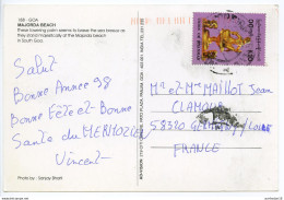 Inde - Goa - Timbre Sur Carte Postale - 1998 - Germigny-sur-Loire (58) - Briefe U. Dokumente