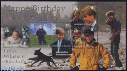 Ascension 2000 Prince William 18th Anniversary S/s, Mint NH, History - Nature - Kings & Queens (Royalty) - Dogs - Royalties, Royals