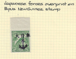 WW2 JAPAN OCCUPATION PAPUA  New Guinea 1942 OVERPRINT ANCHOR OVER 2 1/2d EXTRA RARE HINGED ON MARGIN MNH** - Nuevos