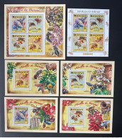 Burundi 2014 Mi. 3357 - 3360 Bl. 407 - 410 Abeilles Bees Bienen Fleurs Flowers Blumen - Api