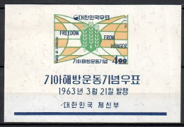 Korea, South  1963 Mi Block 179 MNH  (ZS9 SKAbl179) - Contro La Fame