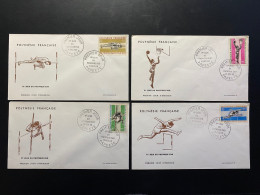 Enveloppes 1er Jour "2e Jeux Du Pacifique Sud" 15/12/1966 - POLYNESIE FRANCAISE - 42/45 - Athlétisme Basketball - FDC
