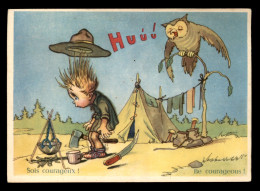 SCOUTISME - ILLUSTRATEUR - ENFANT ET HIBOU - Scouting