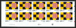 France N°2858 Sean Scully Usa Matisse Tableau Painting 1994 Cote 600 Bloc De 10 Non Dentelé ** MNH Imperf - 1991-2000