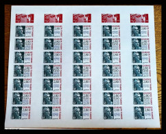 France N°2933 2934 A BC2935 BC2935 Journée Du Timbre 1995 Gandon Feuille De 5 Bandes Cote 1500 Mnh ** Non Dentelé Imperf - 1991-2000