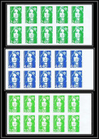 France N°2820 / 2822 Mariane Du Bicentenaire Non Dentelé ** MNH (Imperf) Bloc 10 RRR Cote +500 - 1991-2000