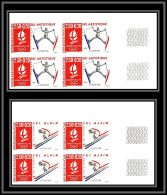 France N°2709/2710 Jeux Olympiques (olympic Games) Albertville 1992 Non Dentelé Imperf ** MNH RR Bloc 4 Coin De Feuille - 1991-2000