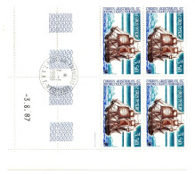 T.A.A.F. - N°135 / 137 NAVIRES  - 3 BLOCS DE 4 - COIN DATE - OBLITERES EN MARGE - PORT AUX FRANCAIS - Used Stamps
