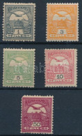 **, * 1904 Turul 1f, 3f, 5f, 10f és 50f (*7.500) (5f és 10f Falcos / Hinged, Rövid Fogak, Foghibák / Perf. Faults) - Other & Unclassified