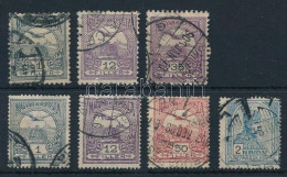 O 1904 Turul 1f, 12f és 35f + 1906 1f, 12f, 50f, 2K (6.100) - Other & Unclassified