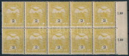 ** 1906 Turul 2f 10-es Tömb / Mi 75 Block Of 10 - Other & Unclassified
