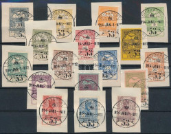 1913 Árvíz (I.) Sor Kivágásokon, Szép Korabeli Bélyegzésekkel - Other & Unclassified