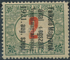 ** Nyugat-Magyarország I. 1921 Portó 2f Próbanyomat 90 Fokban Elfordult Felülnyomással, Bodor Vizsgálójellel - Other & Unclassified