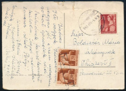 Delcampe - 1945 ápr. 4. Távolsági Levelezőlap Nagyasszonyok 30f Bélyeggel "KONDOROS" - "KISPEST 1" - Altri & Non Classificati