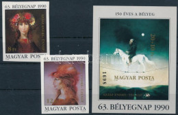 ** 1990 Bélyegnap Vágott Sor és Blokk - Other & Unclassified