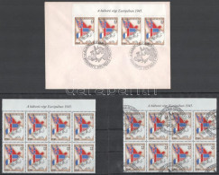 **, O 1995 Europa CEPT 2 Db Nyolcastömb ívszéli Felirattal + Négyescsík ívszéli Felirattal, Alkalmi Bélyegzésű Borítékon - Other & Unclassified