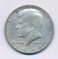 Amerikai Egyesült Államok 1968D 1/2$ Ag "Kennedy" T:AU Patina USA 1968D 1/2 Dollar Ag "Kennedy" C:AU Patina Krause KM#20 - Unclassified