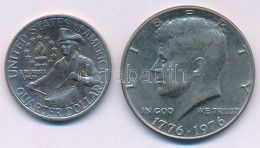 Amerikai Egyesült Államok 1976. 25c Cu-Ni + 1/2$ Cu-Ni "A Függetlenség 200. évfordulója (Bicentenárium)" T:AU,XF Karc US - Unclassified
