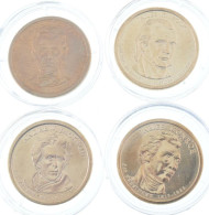 Amerikai Egyesült Államok 2008-2010. 1$ Cu-Ni-Zn "Elnöki Dollárok - James Monroe, Abraham Lincoln, Andrew Jackson, James - Unclassified
