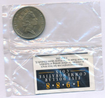 Ausztrália 1988. 5$ Al-bronz "II. Erzsébet / Parlament" Eredeti Fóliacsomagolásban, Tanúsítvánnyal T:AU Patina Australia - Unclassified