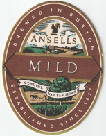 BEER MAT - ANSELLS BREWERY - MILD - (Cat No 189) - (1989) - Sous-bocks