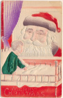 ** T3 Boldog Karácsonyt! Mikulás Gyerekkel / Merry Christmas! Saint Nicholas With A Boy. Emb. (gyűrődések / Creases) - Unclassified