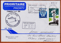 14051 / TAAF FS NIVÔSE Aux Terres Australes 3e Mission T.A.A.F 2000 KERGUELEN PORT-aux-FRANCAIS Cpbat - Covers & Documents