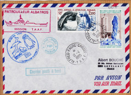 14240 / Mission TAAF Tampon Patrouilleur ALBATROS P-681 Posté à Bord 12-04-1985 ALFRED-FAURE-CROZET - Covers & Documents