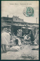 Delcampe - MAROC - TANGER - Vendeuses De Pain..  ( Ed. S.J. Nahon, Magasin De Nouveautés , Dessin 9) Carte Postale - Tanger