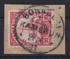 Kamerun 10 Pfg. Mi.-Nr. 22 Gestempelt BONABERI Auf Briefstück - Camerún