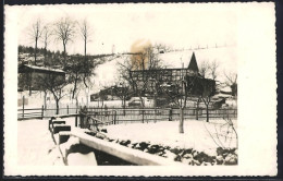 Foto-AK Hettstedt / Südharz, Fachwerkhaus Im Winter - Hettstedt